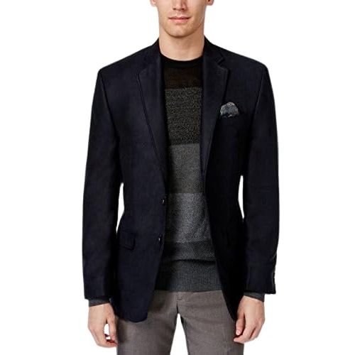 Men's Classic-Fit Faux-Suede Sport Coat Navy 38